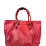 Balenciaga Red Leather Le City Tote
