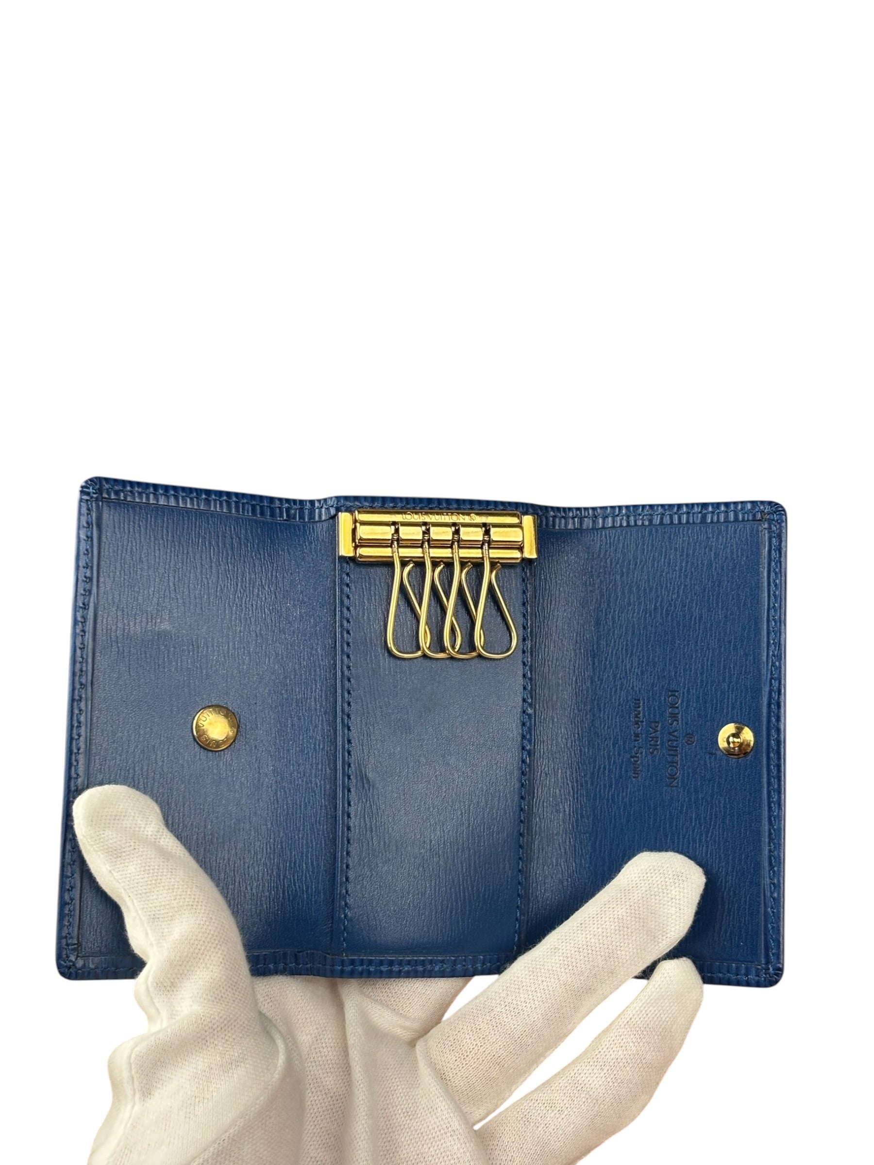 Louis Vuitton Navy Blue Epi Leather Key Holder