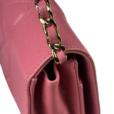 Chanel Pink Lambskin Mademoiselle Flap Wallet On Chain 2018