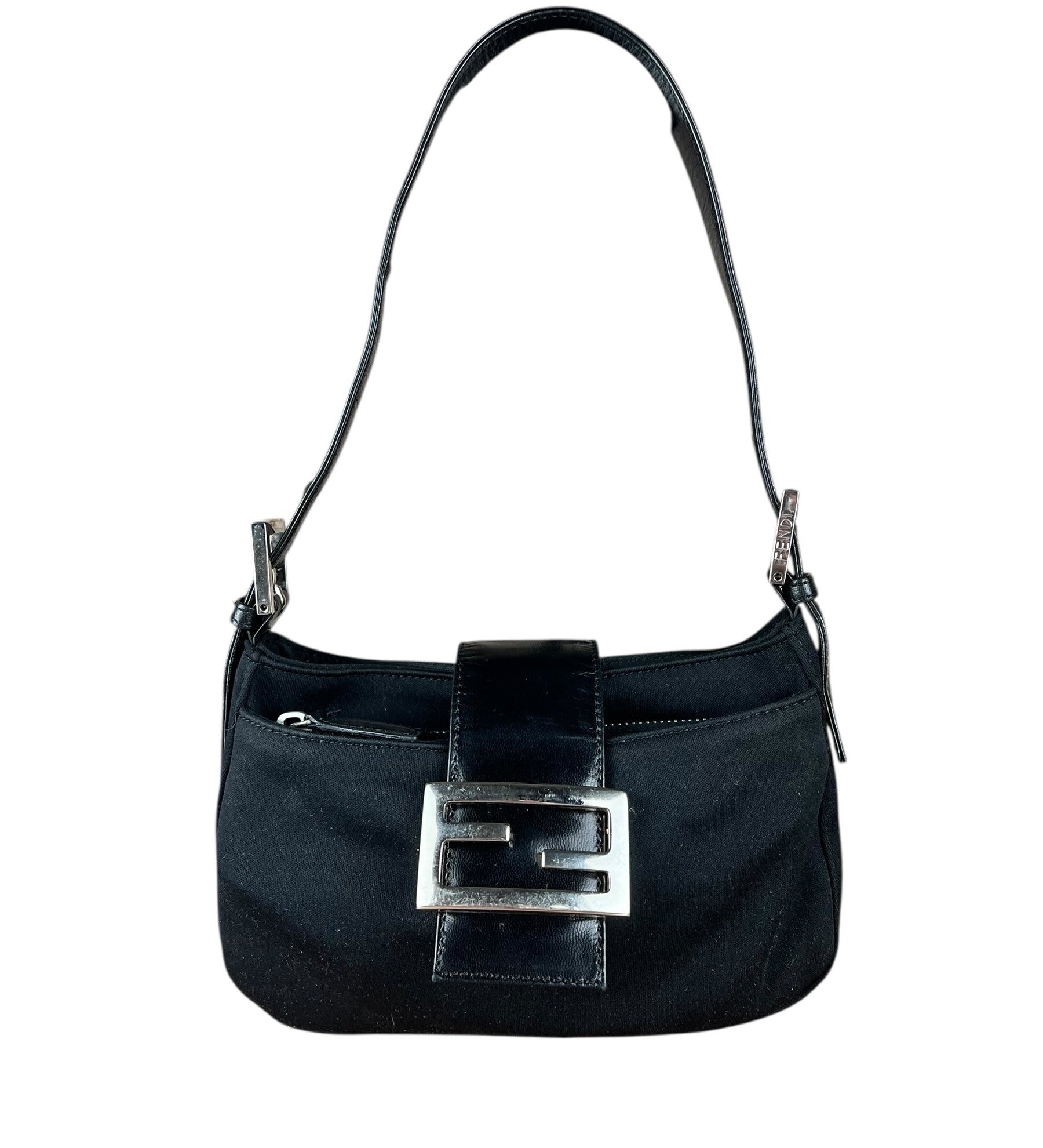 Fendi Mini Baguette Neoprene Black