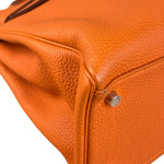 Hermes 2011 Orange Togo Leather Palladium Kelly 35
