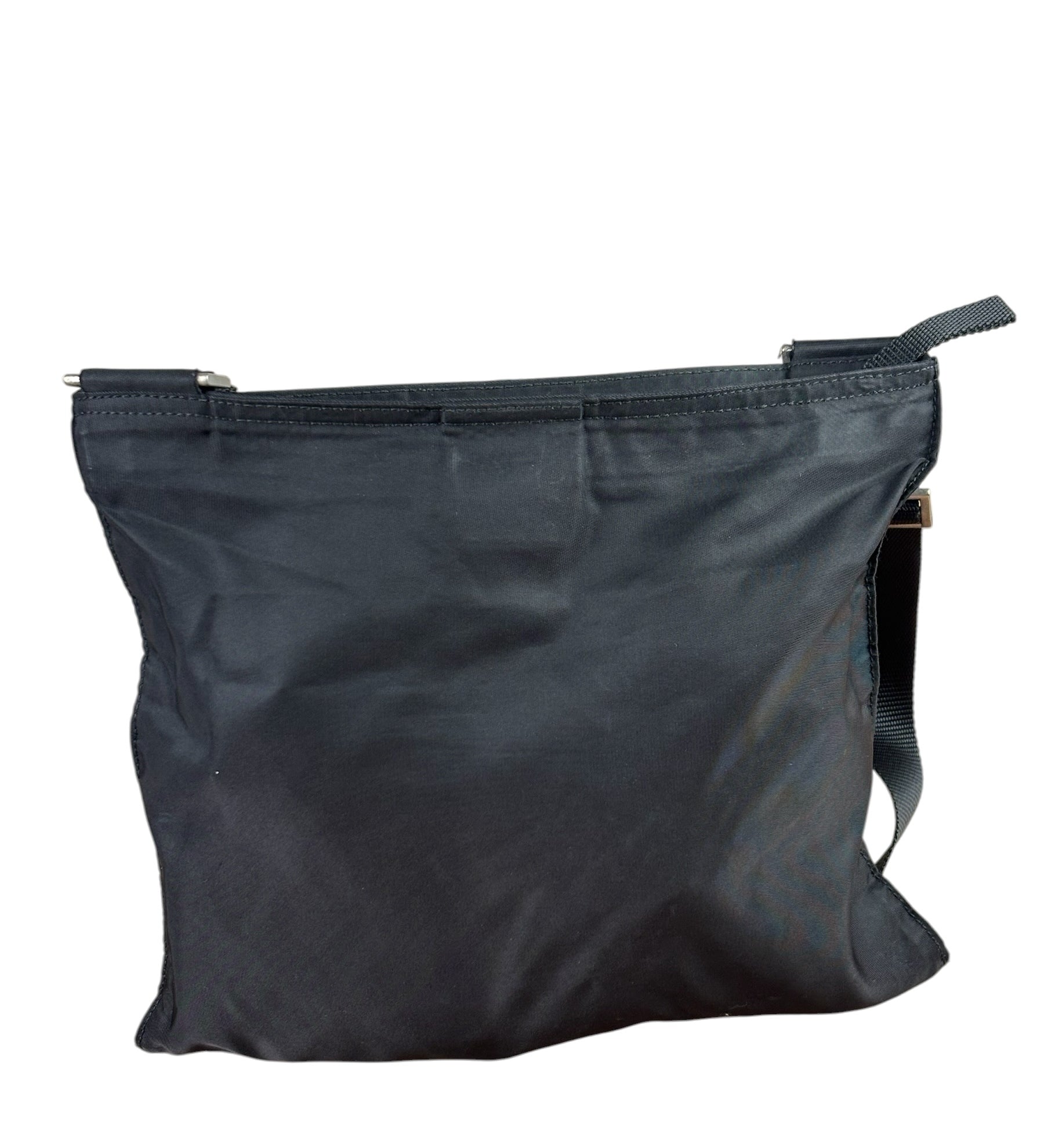 Prada Black Vela Nylon Flat Crossbody Bag