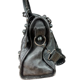 Balenciaga Dark Grey Covered Brogues City Bag