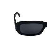 Celine Glossy Black Triomphe Rectangular Sunglasses