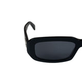 Celine Glossy Black Triomphe Rectangular Sunglasses