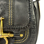 Gucci Black Leather Snaffle Bit Shoulder Bag