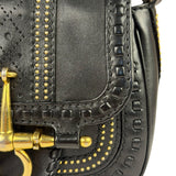 Gucci Black Leather Snaffle Bit Shoulder Bag