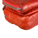 Chanel Red Quilted Mini Flap Wallet on Chain Bag 2011