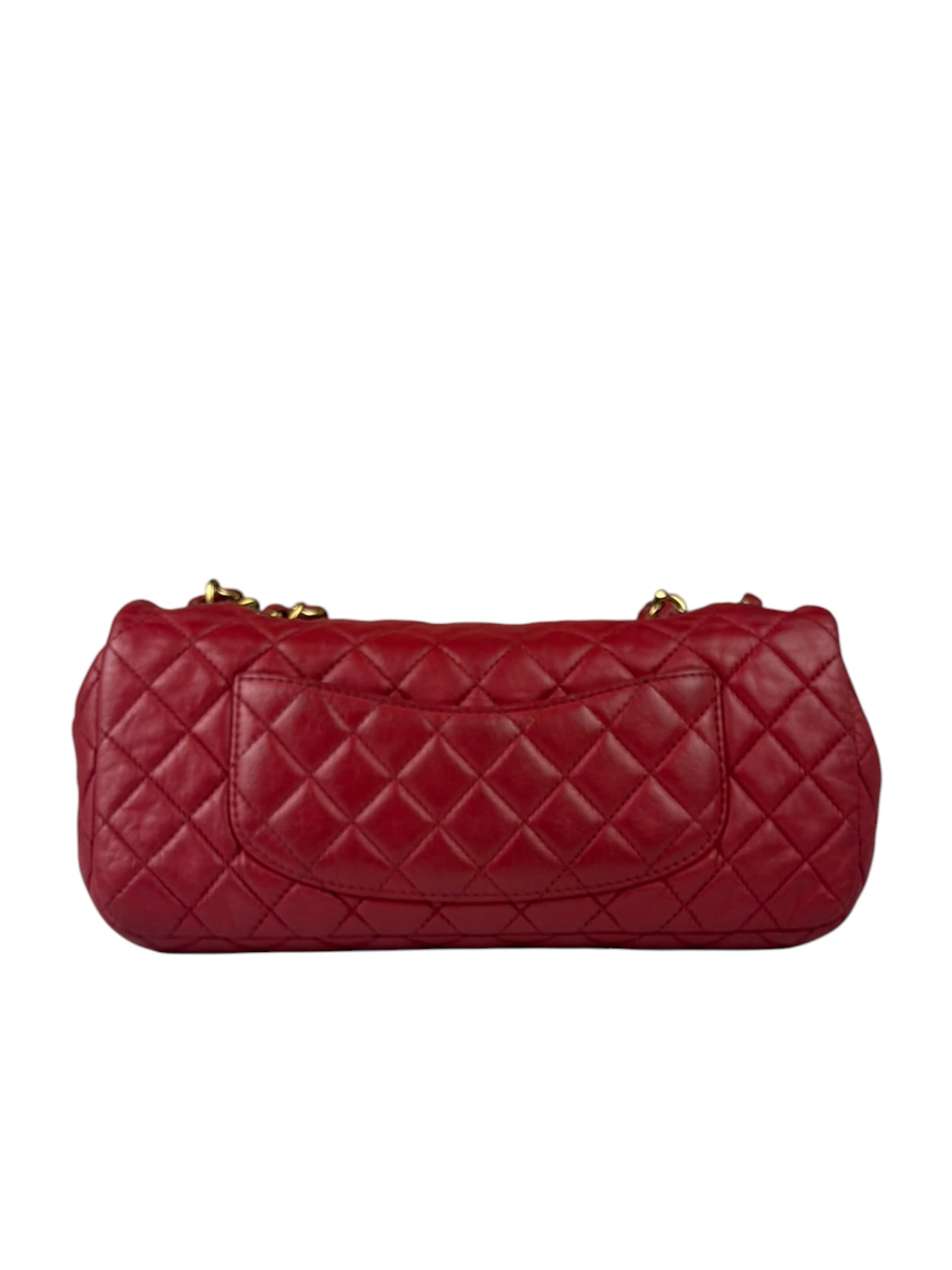 Chanel Red Quilted Leather Timeless Valentine Flap Bag 2009