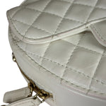 Chanel CC In Love White Quilted Leather Heart Bag 2022