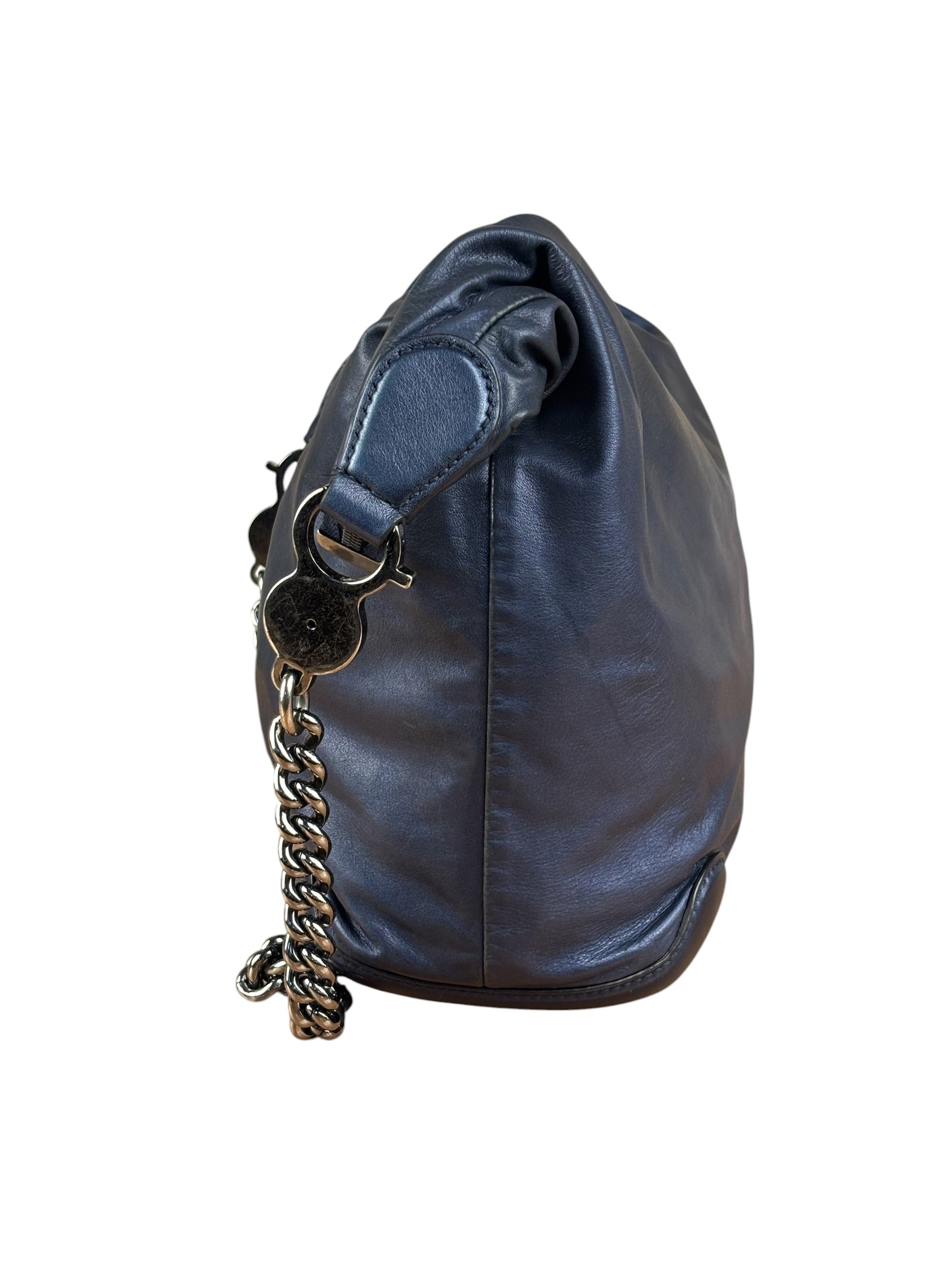 Gucci Navy Blue Galaxy Chain Hobo Bag