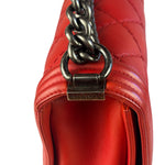 Chanel Red Quilted Leather Boy Flap Bag 2010