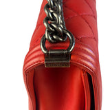 Chanel Red Quilted Leather Boy Flap Bag 2010