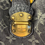 Louis Vuitton Black Denim Mahina Hobo Bag XL