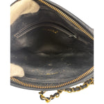 Chanel Vintage Black Quilted Leather CC Camera Bag 1989