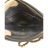 Chanel Vintage Black Quilted Leather CC Camera Bag 1989