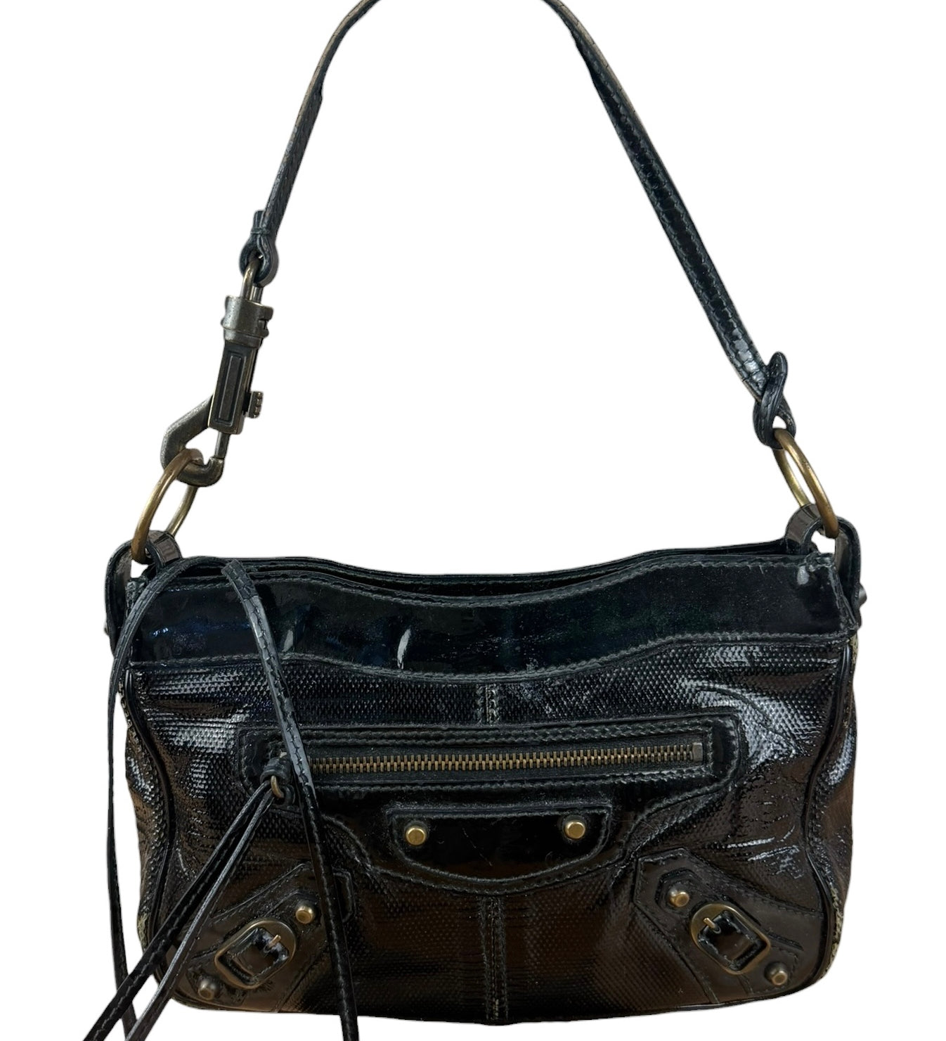 Balenciaga Black Leather Classic City Shoulder Bag