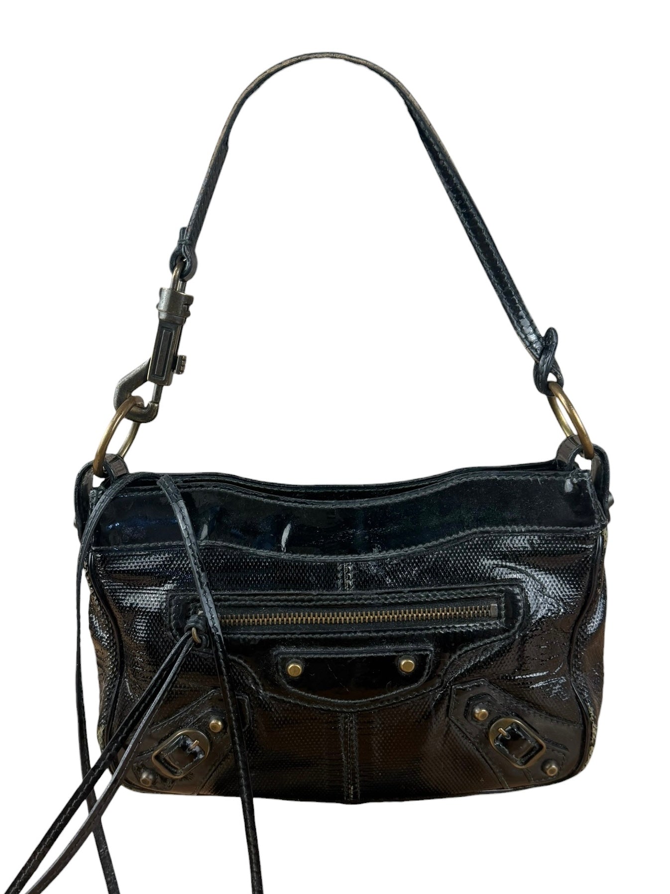 Balenciaga Black Leather Classic City Shoulder Bag