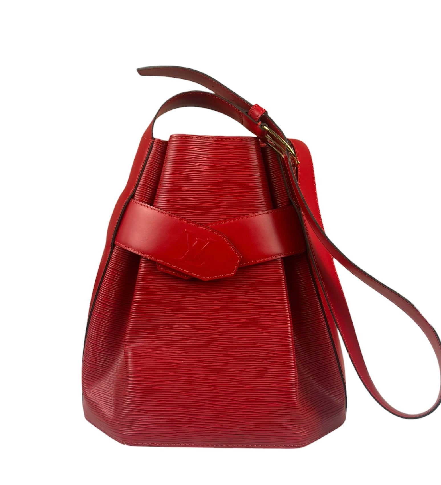 Louis Vuitton Red Epi Leather Castilian Sac D'Epaule Shoulder Bag