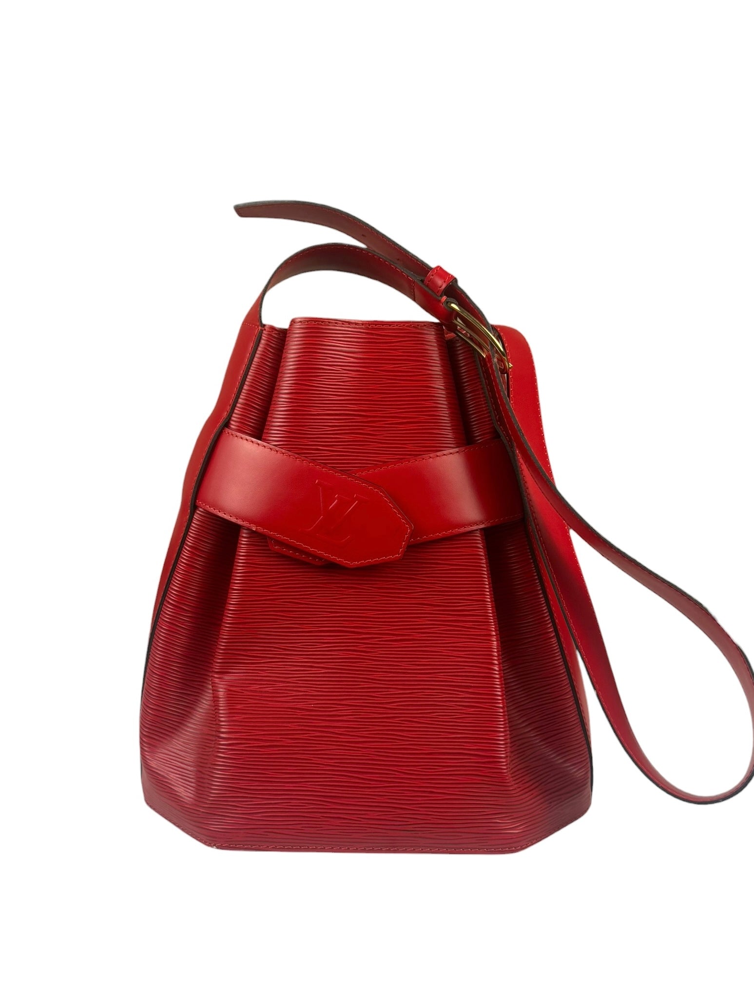 Louis Vuitton Red Epi Leather Castilian Sac D'Epaule Shoulder Bag