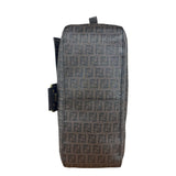 Fendi Brown Leather Zucca Mamma Baguette