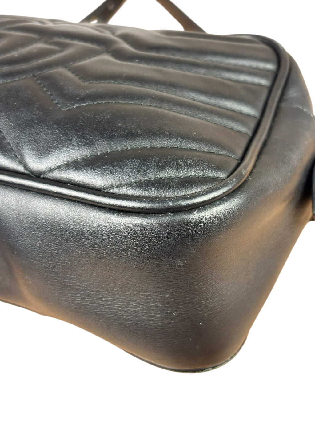 Gucci Black Leather Marmont Small Camera Bag
