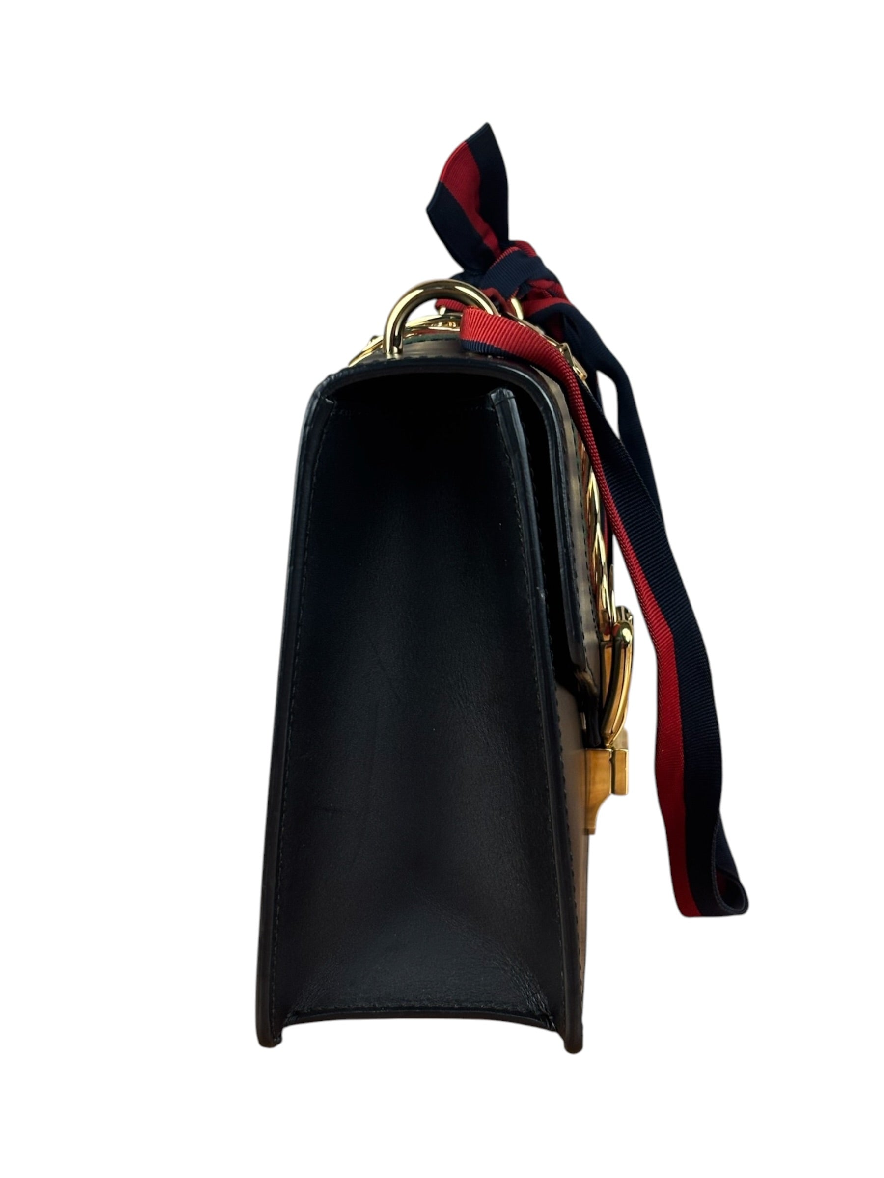 Gucci Black Leather Sylvie Small Hand/Shoulder Bag