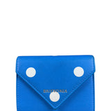 Balenciaga Blue Polka Dot Tri-Fold Wallet