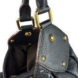 Louis Vuitton Black Calfskin Mahina XL Hobo Bag