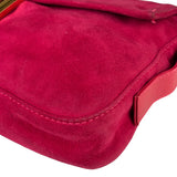 Fendi Pink Suede/Leather Trim Baguette