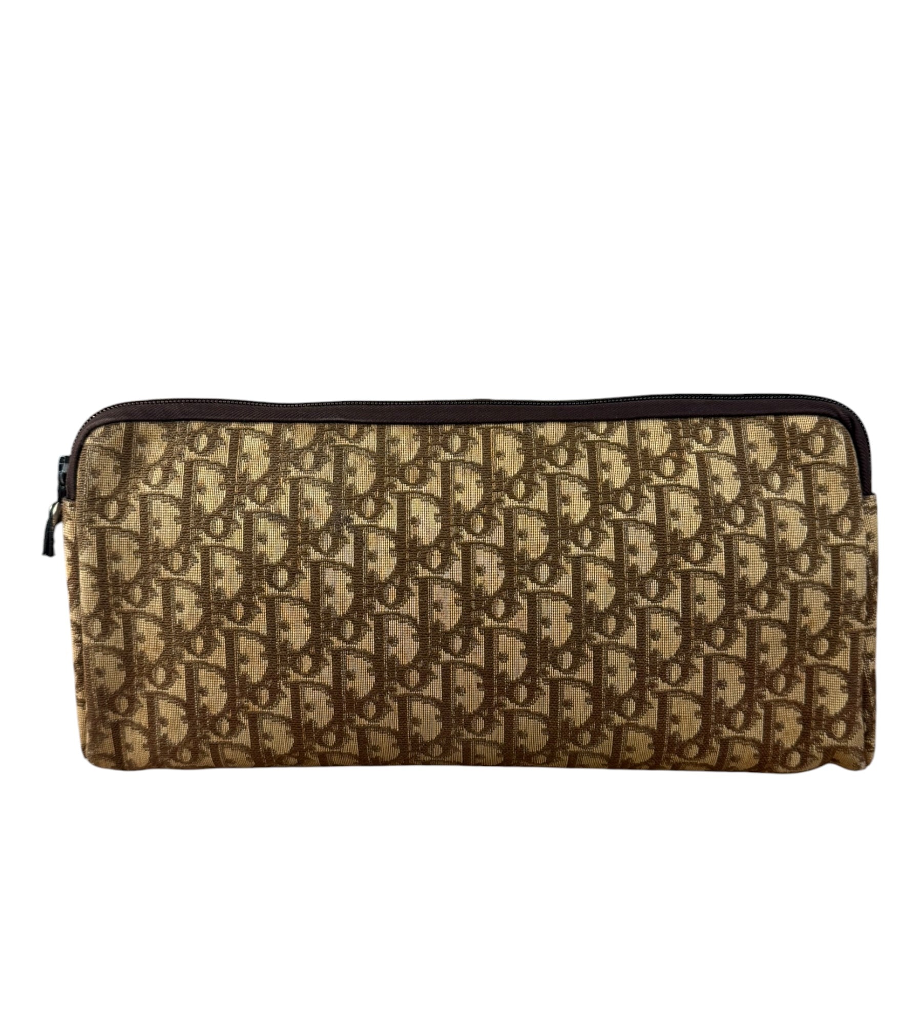 Christian Dior Vintage Brown Trotter Clutch