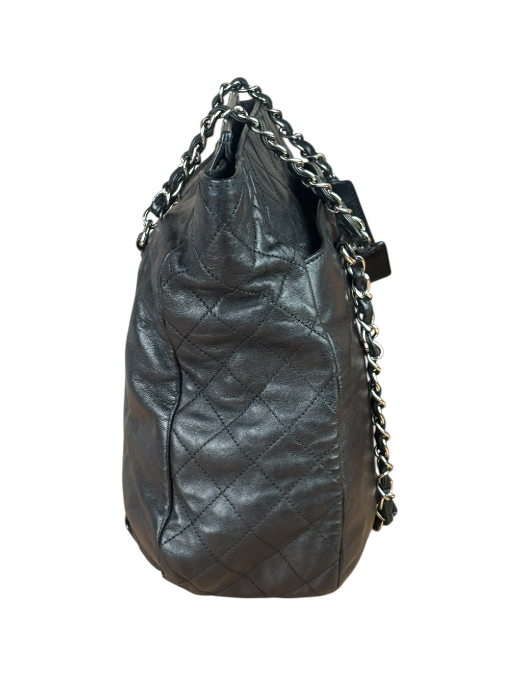 Chanel Black Quilted Leather Medium 2.55 Reissue Tote 2008
