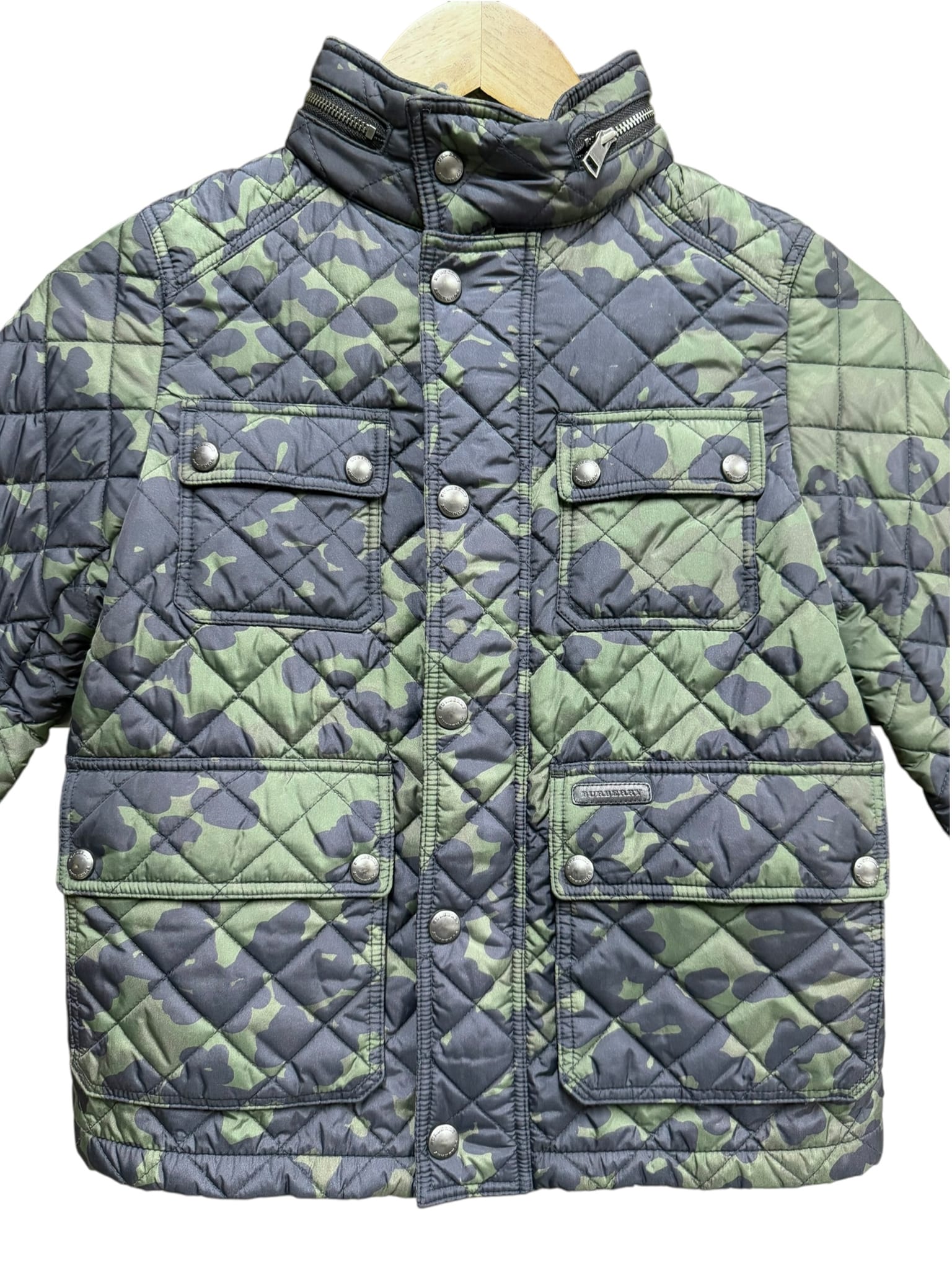 Burberry Kids Camo Quilted Puffer Jacket