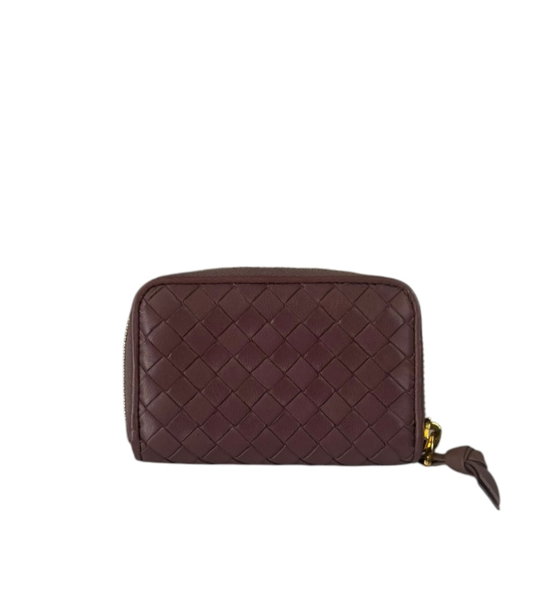 Bottega Veneta Purple Intrecciato Leather Coin/Card Holder