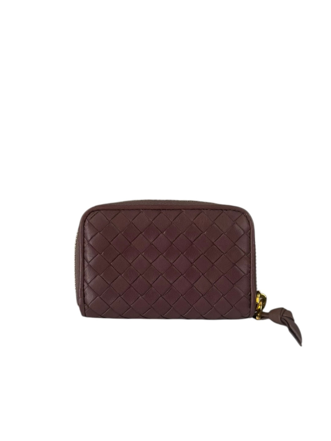 Bottega Veneta Purple Intrecciato Leather Coin/Card Holder