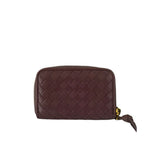 Bottega Veneta Purple Intrecciato Leather Coin/Card Holder