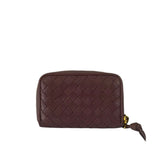 Bottega Veneta Purple Intrecciato Leather Coin/Card Holder