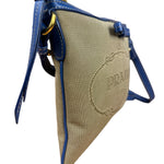 Prada Beige/Blue Jacquard Crossbody Bag
