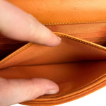 Chanel Orange Patent Leather Flap Wallet on Chain Bag