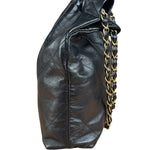 Chanel Black Quilted Leather 22 Chain Hobo Bag 2021
