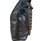 Chanel Black Quilted Leather 22 Chain Hobo Bag 2021
