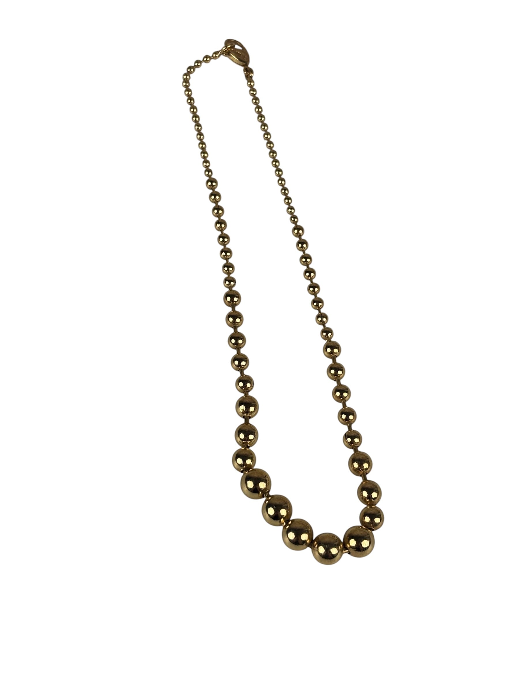 Christian Dior Vintage Gold Plated Beaded Necklace