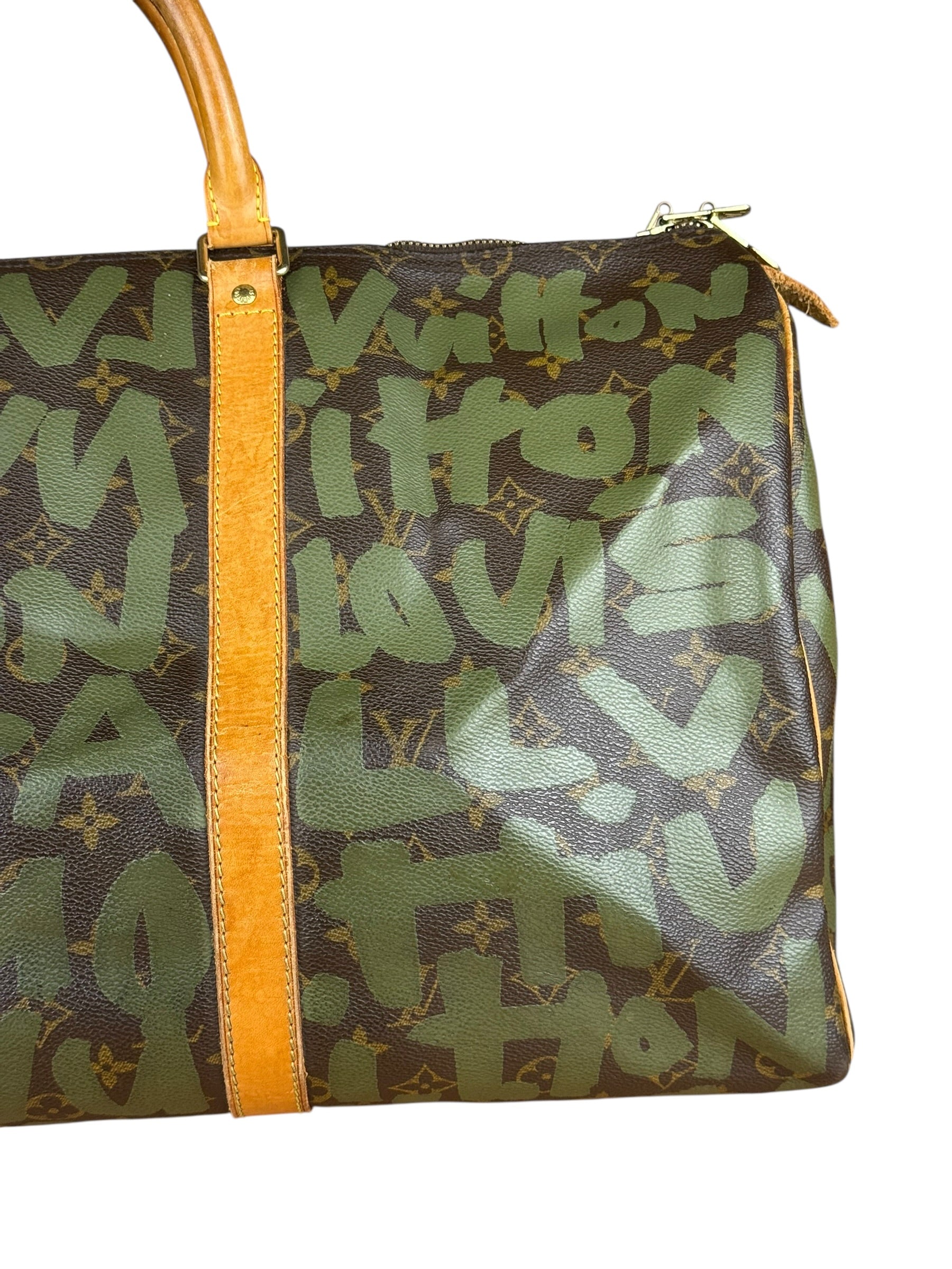 Louis Vuitton Stephen Sprouse Limited Edition Graffiti Keepall 50 Green