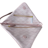 MCM Pink Triangle Logo Fold-Over Shoulder Bag