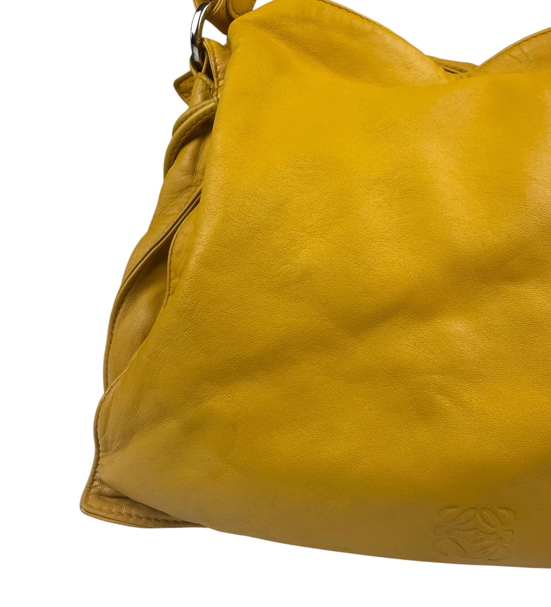 Loewe Vintage Yellow Leather Flamenco Tote Bag