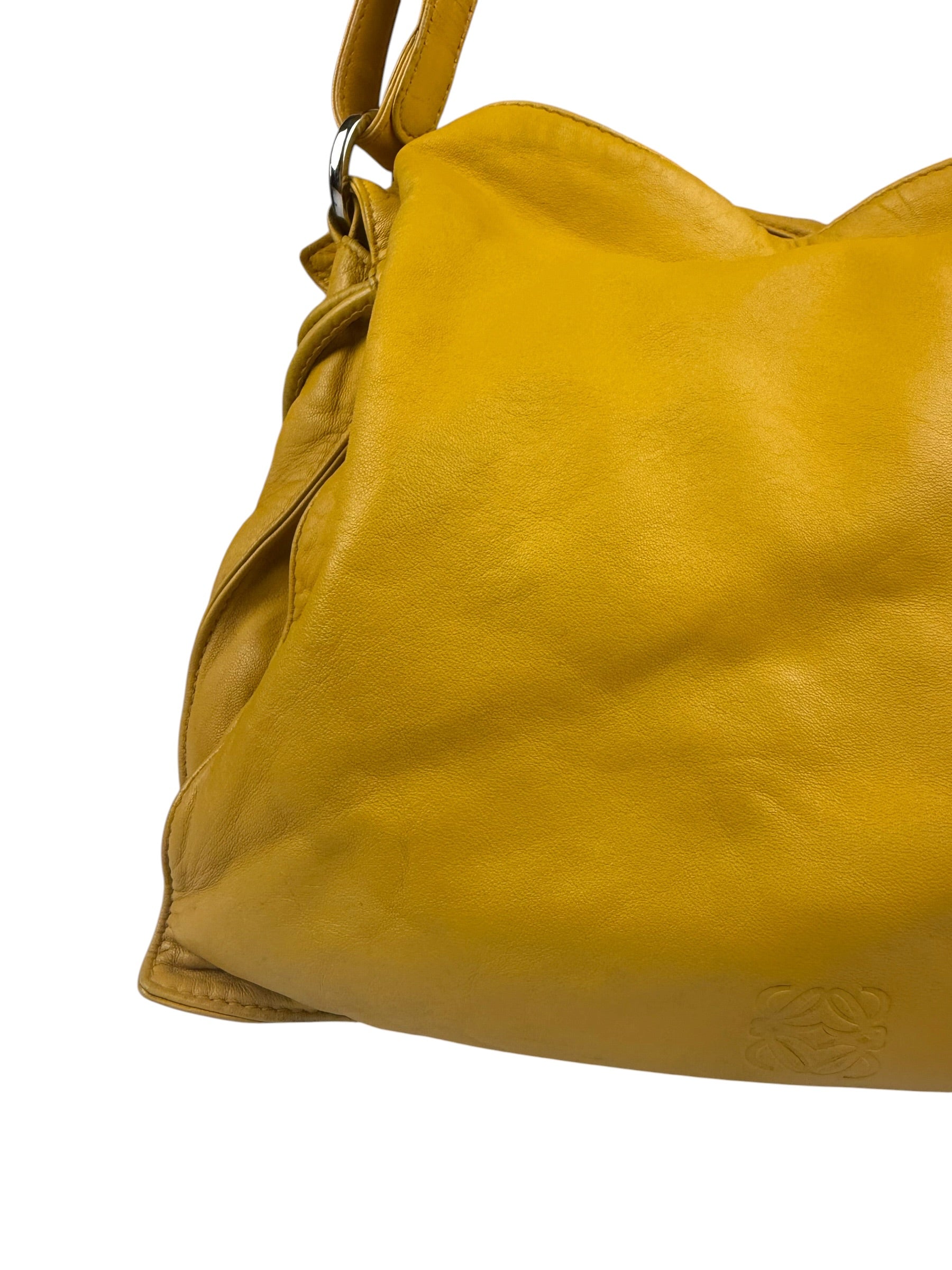 Loewe Vintage Yellow Leather Flamenco Tote Bag