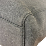 Prada Vintage Dark Grey Canvas Tote Bag