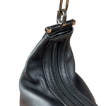 Gucci Black Leather Chain Hobo Bag