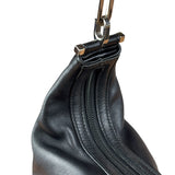 Gucci Black Leather Chain Hobo Bag