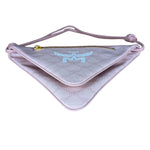 MCM Pink Triangle Logo Fold-Over Shoulder Bag